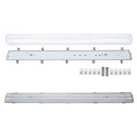 Herminvalgusti tööstuslik IP65 LED 1x120cm T8 G13 kahepoolse toitega