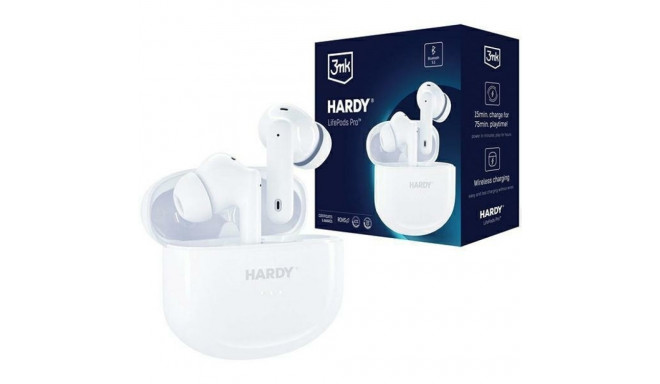 3MK Hardy LifePods Pro juhtmevabad kõrvaklapid Bluetooth 5.3 ANC valge