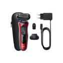 Braun Series 6 61-R1200s Foil shaver Trimmer Black Red