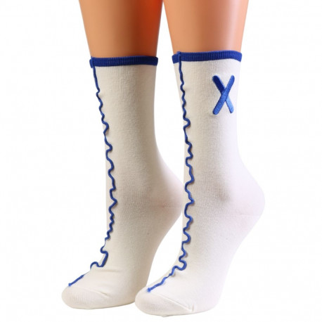 SOKISAHTEL LOORA valged X-tähe sokid 444