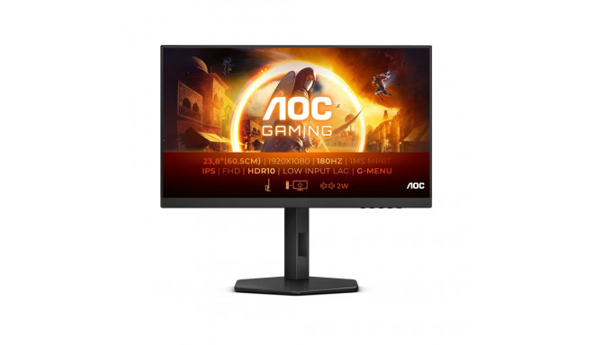 "61cm/24"" (1920x1080) AOC Gaming 24G4XE 16:9 FHD FastIPS 0,5ms 180Hz HDR10 HDMI DP Speaker Black"