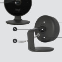 "Logitech Circle View Netzwerkkamera indoor outdoor Bewegungsmelder 1920x1080 Wi-Fi Speaker Black"