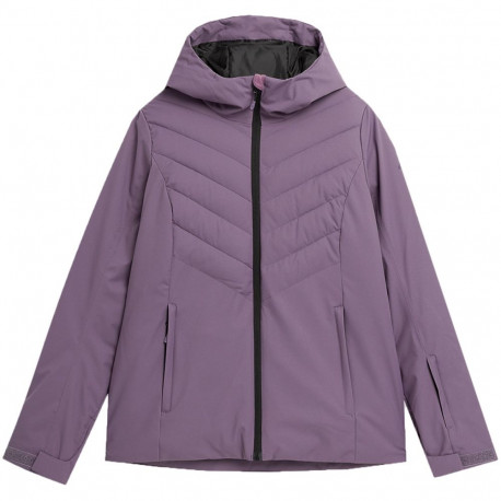Kurtka narciarska damska 4F F122 ciemny fiolet 4FAW23TJACF122 50S 2XL