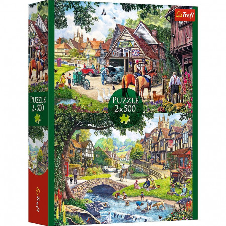TREFL Puzzle set Idyllic life, 2x500 pcs