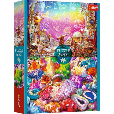 TREFL Puzzle set Cosmos and crystals, 2x500 pcs