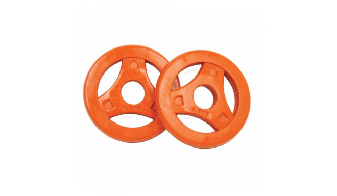 Raskuskettad TUNTURI Aerobic Plates 0.50kg, oranž