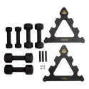 Hantlite komplekt koos alusega Tunturi Centuri Neopreen Dumbellset 3Prs+Stand