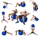 Võimlemispall TUNTURI Gymball 55cm anti-burst, must