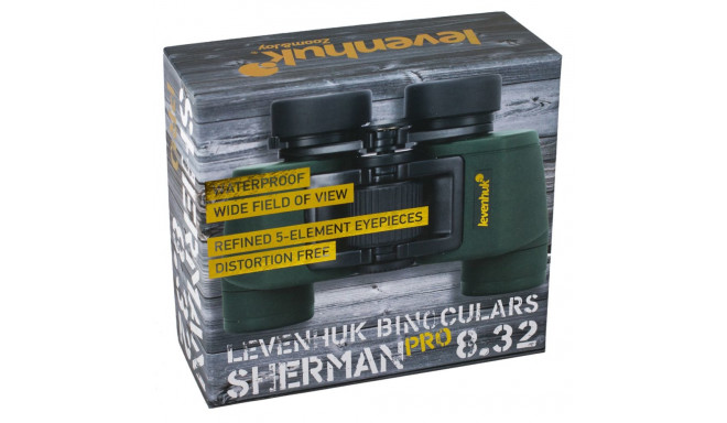 Levenhuk Sherman PRO 8x32  Compact Porro Prism Waterproof Binoculars