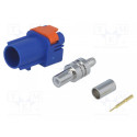 Plug;FAKRA II SMB;male;straight;RG174,RG316;crimped;blue