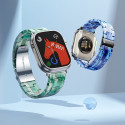 FORCELL F-DESIGN FA04 marble textured resin strap for APPLE Watch 42 / 44 / 45 / 49 mm blue