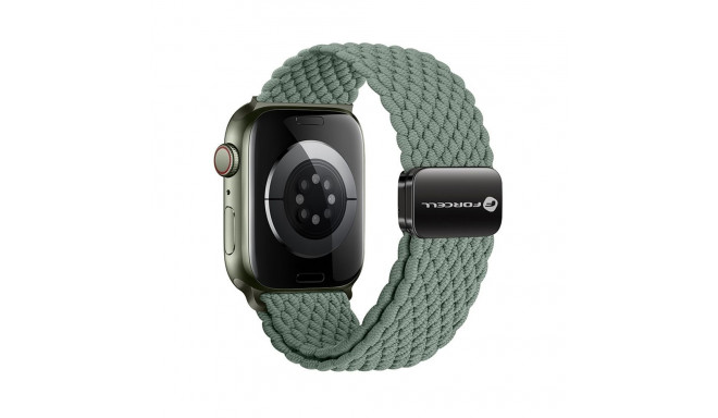 FORCELL F-DESIGN FA02 nylon magnetic strap for APPLE Watch 42 / 44 / 45 / 49 mm olive green