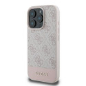 GUESS case for IPHONE 16 Pro Max GUHCP16XG4GLPI (4G PU Bottom Stripe) pink