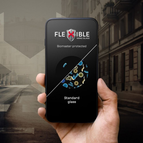 Hybrid glass to iPhone 16 Forcell Flexible 5D black