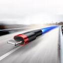 BASEUS cable USB A to Lightning 2,4A Cafule CALKLF-A09 0,5 m red black