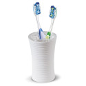 Tatkraft Bianco Toothbrush Holder/ Toothbrush and Toothpaste Tumbler White Shatterproof Acrylic