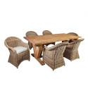 Garden furniture set KATALINA table and 6 chairs (42052) 220x100xH78cm, material: recycled teak wood