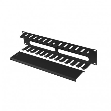 Lanberg metallist kaablihalduspaneel 19" 2U, tüüp A, must
