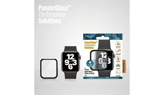 PanzerGlass Curved Antibacterial Tempered Glass for Apple Watch 4/5/6/SE - 40mm - Black
