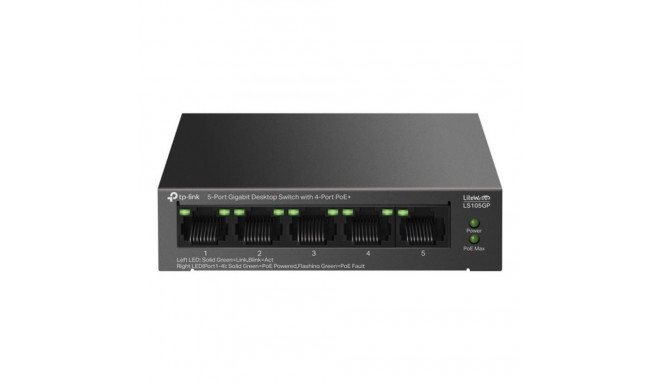 TP-LINK | 5-Port Gigabit Desktop Switch with  4-Port PoE+ | LS105GP | Unmanaged | Desktop