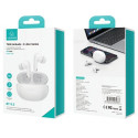 USAMS Bluetooth 5.3 TWS X-Don Series Dual mic ENC wireless headphones white/white BHUXD02 (USAMS-XD1
