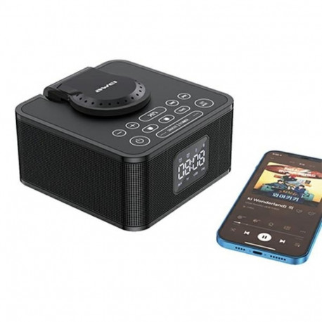 AWEI Y332 Bluetooth kõlar + induktiivne laadimine must/must