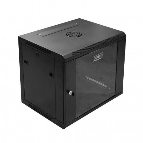 Digitus DN-W19 09U/450/B seinakapp 9U Must seinakinnitusega rack-kapp