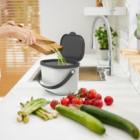 ROTHO Albula valge jäätmete sorteerimise konteiner 3,2l