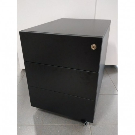 PIANO Sahtliboks PASBR43 3 sahtliga, ratastel L-426xK-544xS-600mm, lukustatav ( lihtlukk)/ tumehall