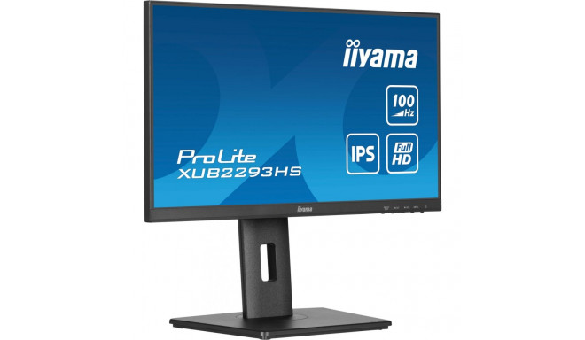 "54,6cm/21,5"" (1920x1080) iiyama ProLite XUB2293HS-B6 16:9 FHD IPS 1ms 100Hz HDMI DP Speaker Pivot 