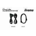 "54,6cm/21,5"" (1920x1080) iiyama ProLite XUB2293HS-B6 16:9 FHD IPS 1ms 100Hz HDMI DP Speaker Pivot 