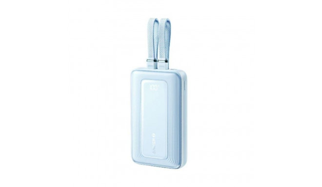 PowerBank 20k mAh 30W cable C/Lightning 1USB-C 1USB-A Blue