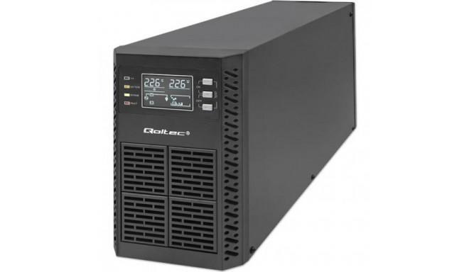 Qoltec 52281 uninterruptible power supply (UPS) Double-conversion (Online) 2 kVA 2000 W 3 AC outlet(