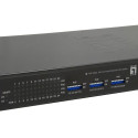 LevelOne 26-Port Fast Ethernet PoE Switch, 24 PoE Outputs, 2 x Gigabit SFP, 380W