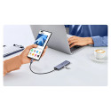 HUB Ugreen CM511 20956A 6in1 USB-C - HDMI / 3x USB-A 3.0 / SD/TF card reader - gray