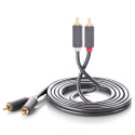 Ugreen AV104 30747 audio cable 2RCA (male) / 2RCA (male) 1m - gray