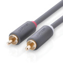 Ugreen AV104 30747 audio cable 2RCA (male) / 2RCA (male) 1m - gray