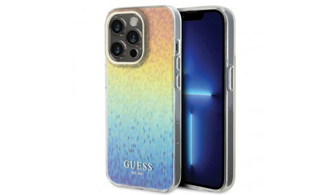 Guess IML Faceted Mirror Disco Iridescent case for iPhone 14 Pro Max - multicolored
