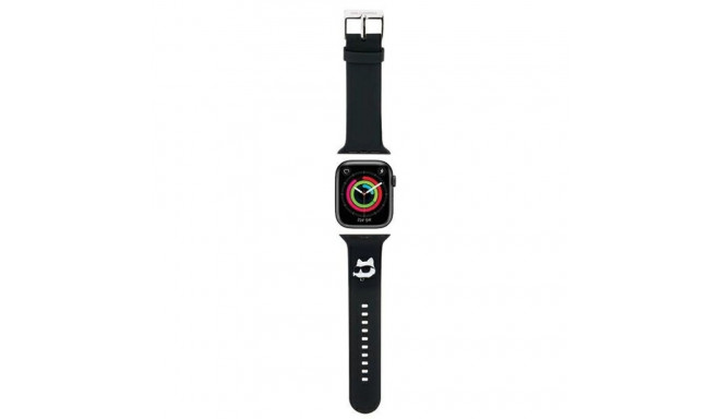 Karl Lagerfeld 3D Rubber Choupette Head Strap for Apple Watch 42/44/45/49mm - Black