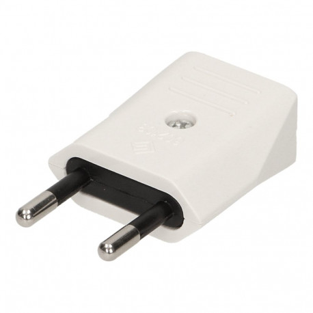 Lame pistik ilma maanduseta, 10A, valge