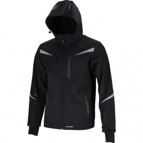 Kurtka softshell z kapt. czarna, "l", ce, lahti