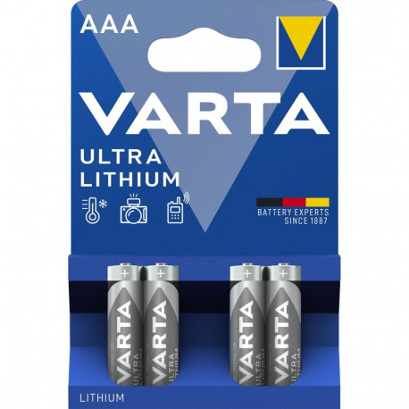 Varta Lithium Ultra liitiumpatarei, 4 tk AAA (LR03) patareid