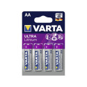 Varta Lithium Ultra -litiumparisto, 4 kpl AA (LR6) paristoa