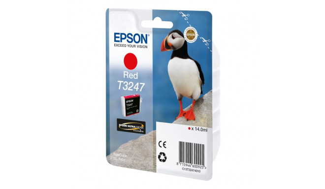 Originaalne Tindikassett Epson T3247 Red Must Punane