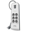 Pistikupesa - 6 Pistikupesa Lülitiga Belkin BSV604vf2M 2 m USB x 2