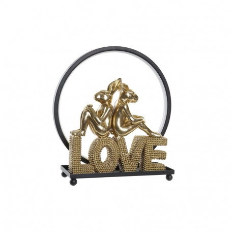 Lighting decoration DKD Home Decor Love Resin Rabbit love 30 x 11 x 31,5 cm