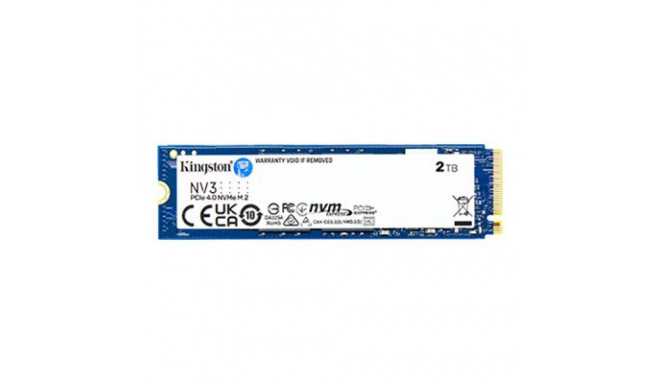 Kingston SSD NV3 2000 GB M.2 2280 SSD PCIe NVMe Gen 4.0 (x4) tahkis-ketas lugemiskiirus 6000 MB/s ki