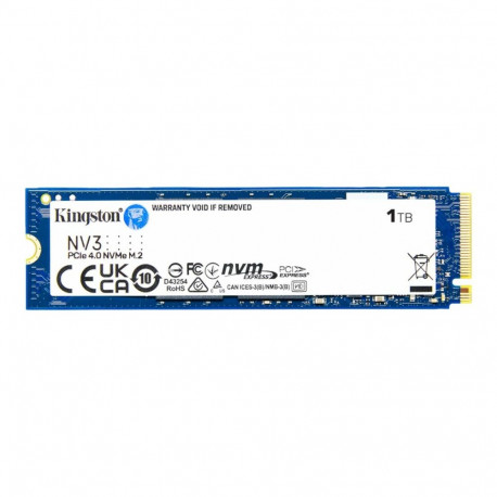 KINGSTON NV3 1TB M.2 2280 PCI-e 4.0 NVMe SSD kirjutamiskiirus 4000 MB/s, lugemiskiirus 6000 MB/s