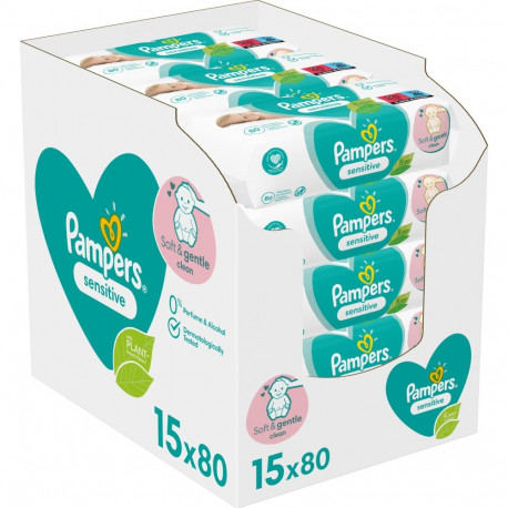 Pampers Sensitive wet wipes 15x80pcs.