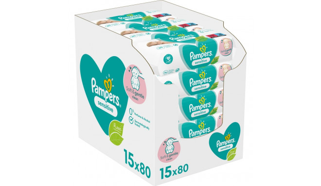 Pampers Sensitive wet wipes 15x80pcs.